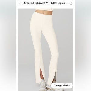 Alo Yoga Airbrush high-waist 7/8 flutter legging - Ivory